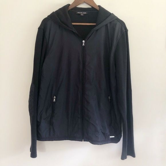 COPY - Michael Kors Black Hooded Full Zipper Jacket - Picture 1 of 8